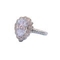 wholesale S925 Sterling Silver New Pear 6*9mm Teardrop Ring for Women, European and American Diamond Engagement Ring Band-0-4