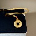wholesale Sand gold auspicious and compass pendant unisex adjustable necklace cord sweater chain wholesale-0-3