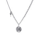 wholesale Metal S925 Sterling Silver Round Pendant Letter M Necklace Versatile Retro Trendy Internet Celebrity Ins Hip-hop Collarbone Chain Jewelry for Women-0-4