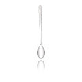 wholesale 999 Pure Silver Polished "Fu" Character Long Handle Baby Spoon, Household Soup Spoon, Infant Solid Silver Tableware, Coffee Scoop-0-4