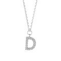 wholesale S925 Sterling Silver 26 Letters Necklace, Minimalist and Versatile Choker for Men and Women, Cross-Border Jewelry Wholesale-0-4