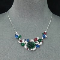 wholesale 925 Silver Gold-Plated Necklace with High-Carbon Diamonds, Exquisite Retro Jewelry, Popular Small Niche Fruit Basket Design for Women-Fruit Bag>925 Silver