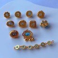 wholesale S925 gold-plated metal accessories with natural aquamarine spacer beads for DIY handmade original luxury jewelry for women-0-3