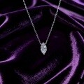 S925 Silver Moissanite Marquise Pendant Necklace, Simple and Versatile-0-0