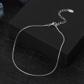 wholesale S925 Sterling Silver Jewelry, Cloud-Pull Anklet, Round Snake Chain Anklet 10mm, Cross-Border Europe and America, Direct from Manufacturer-0-3