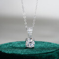 925 Sterling Silver Moissanite Bull Head Necklace, Women's Classic Carat Pendant-0-4