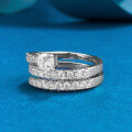 wholesale S925 Sterling Silver Zircon Snake Multi-Layer Spiral Twisting Ring Live-0-1