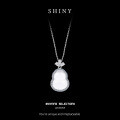 Sterling Silver Iridescent Butterfly Necklace, a Light Luxury Versatile Pendant-0-4