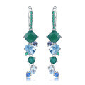 wholesale S925 Silver Luxury Designer Gemstone Earrings for Banquets with a High-End Feel, Featuring Natural Colored Gemstones-0-6