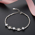 wholesale S925 Sterling Silver Zircon Korean Style Cute and Sweet Matching Bracelet, Personalized Creative Design Bracelet for Women-0-5