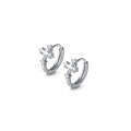wholesale S925 Sterling Silver Sweet Ear Clips for Women, Korean Style Fresh and Delicate Cross Earrings with Inlaid Diamonds for Summer M00305-0-4