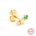 wholesale S925 Sterling Silver Zodiac Birthstone Star Stud Earrings with Diamonds-0-6