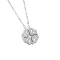 wholesale 925 Sterling Silver Four-leaf Clover Pendant Necklace For Women-0-6