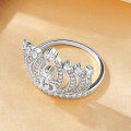 Metal Princess Queen Crown Light Luxury Niche Ring Fashionable Elegant Ins Jewelry Wholesale Direct-0-0