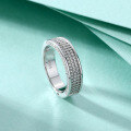wholesale 925 Sterling Silver Row of Zirconia Rings for Women, Small and Exquisite High-End Full Diamond Wedding Band-0-2