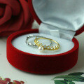 wholesale S925 Silver Gold-Plated with Natural Pearl and Vintage Lace Ring Set for Women-0-1