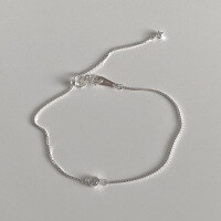 wholesale S925 Sterling Silver All-Over Red Elk Round Diamond-Encrusted Beaded Bracelet Adjustable Design Statement Chain-BS0267-Platinum 925 Silver