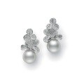 wholesale 925 Silver Gold-Plated Earrings with Diamond Seagull Gray Mikimoto Four-Leaf Clover Floral Exquisite Jewelry Women's Earrings with Inlaid Diamonds-0-0