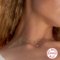 wholesale S925 Sterling Silver Ins-style Small Snake Pendant with Crystal Rhinestones and Pearl Drop Necklace-0-4