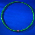 wholesale Silver-set high-end jewelry, icy imperial green chrysoprase beaded necklace, versatile 60mm full strand, 50cm-0-1