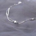wholesale S925 Silver Women's Heart Bracelet, Minimalist Niche Design, Aloof Style, High Aesthetic, Bohemian Trendy Piece-0-3