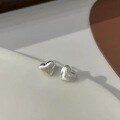 wholesale S925 Sterling Silver Fresh and Sweet Brushed Heart Stud Earrings, Small and Chic Design Sense Women's Jewelry M05104-0-1