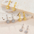 wholesale 925 Silver Sunflower Earrings for Cross-Border Trade in Europe and America, Pure Silver Flower Ear Clips, Light Luxury High-End Style, Ins Fashion-0-2