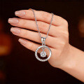 Sterling Silver Moissanite Women's Necklace, 2025 New Clavicle Chain-0-1
