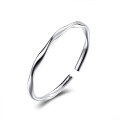 wholesale 999 solid silver Möbius strip glossy solid pure silver bracelet genuine versatile gift for girlfriend open bracelet wholesale-0-4