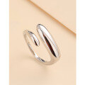 wholesale 925 Sterling Silver Minimalist Open Adjustable Stacking Ring for Women, Light Luxury and Unique Design with a Subtle Cold Tone Style for Index Finger-0-0