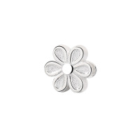 wholesale S925 Sterling Silver Floral Petal Fresh and Cute DIY Bracelet Stringing Material Pendant Accessories Wholesale-210PM/about 0.5g Large quantity can be calculated by silver weight