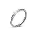 wholesale S925 Silver Minimalist Crown Inlaid Diamond Elegant and Fashionable Korean-style Women's Ring Accessory J9926-0-4