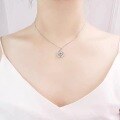 wholesale 925 Sterling Silver Four-leaf Clover Pendant Necklace For Women-0-4