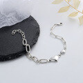 wholesale S925 Sterling Silver Simple Sweet Heart Bracelet Ins Korean Japanese Style Fashion Gentle Design Sense Hand Jewelry-0-1