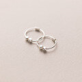 wholesale S925 Sterling Silver Faceted Fragment Ear Studs Minimalist Design Elegant Hoop Earrings Clasps M01446-0-2
