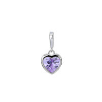 wholesale 925 Sterling Silver Women's Zodiac Birthstone Heart Necklace, Ins Style, Versatile Diy Pendant, Ready Stock Wholesale-A2387-Blue Single Pendant 925 Silver