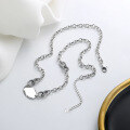 wholesale S925 Sterling Silver Retro Geometric Pendant Letter Necklace Minimalist Ins Trendy Niche Collarbone Chain-0-2