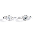 Sterling Silver Moissanite Couple Rings, Unique Minimalist Design, Manufacturer Direct-0-3
