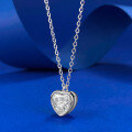 wholesale S925 silver new jewelry style 8*8mm heart-shaped simulated diamond pendant, hot-selling item in live broadcasts-0-1