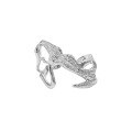 wholesale S925 Sterling Silver JL160 Original Design Minimalist Irregular Surface Textured Openwork Adjustable Ring for Women-0-5