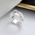 wholesale S925 Sterling Silver Korean Style English Letter Zircon Ring Ins Elegant Lady Fashion BFF Gift-0-0