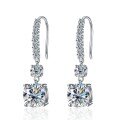 wholesale S925 Sterling Silver Cross-Border High-End Moissanite Earrings, Simple and Elegant, Fashionable and Versatile Ear Accessories, Hot-Selling Wholesale for Live Streaming-0-5