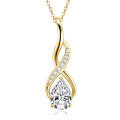 S925 Silver Irregular Moissanite Pendant Necklace for Women-0-9