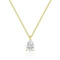 Sterling Silver Pigeon Egg Moissanite Waterdrop Heart Pendant Necklace, 1-2 Carat, Women's Setting Wholesale-0-3
