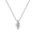 wholesale S925 Sterling Silver Women's Teardrop Simple and Elegant Cross Pendant Necklace Versatile Style with Marquise Moissanite for Cross-Border Wholesale-0-0