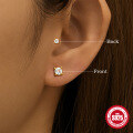wholesale S925 Sterling Silver Single Diamond Studded Spiral Cartilage Ear Piercing Double-Sided Stackable Earrings-0-2