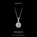 Metal Pendant Necklace for Women, Moissanite-Inspired, Full Diamond Choker, Fashion Versatile Wholesale-0-4