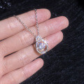 S925 Sterling Silver Moissanite Women's Pendant Necklace-0-1