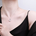 Sterling Silver Iridescent Butterfly Necklace, a Light Luxury Versatile Pendant-0-2