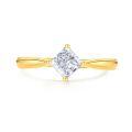 wholesale 18K Gold Simple Lab-Grown Diamond 07 Carat Princess Cut Solitaire Engagement Ring for Women Light Luxury-0-1